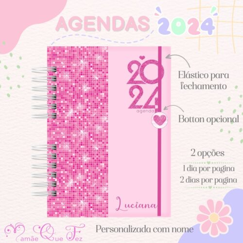 Agenda feminina 2024 Pink