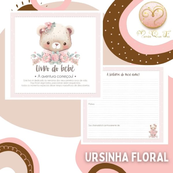Kit Completo Ursinha Floral